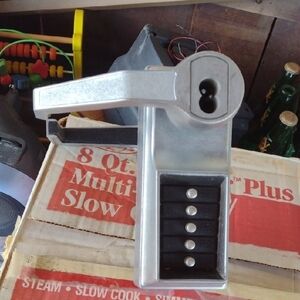 Silver and Black Combination Lockset